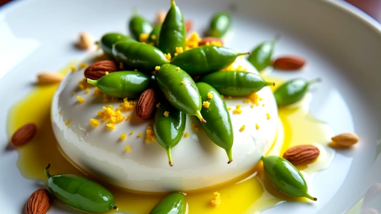 Burrata fave limone"