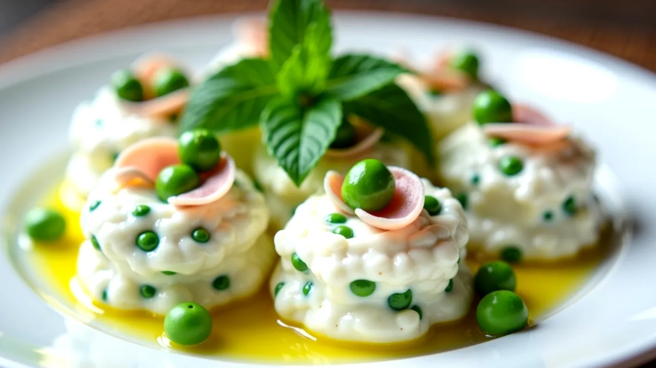 ricotta piselli mentuccia"